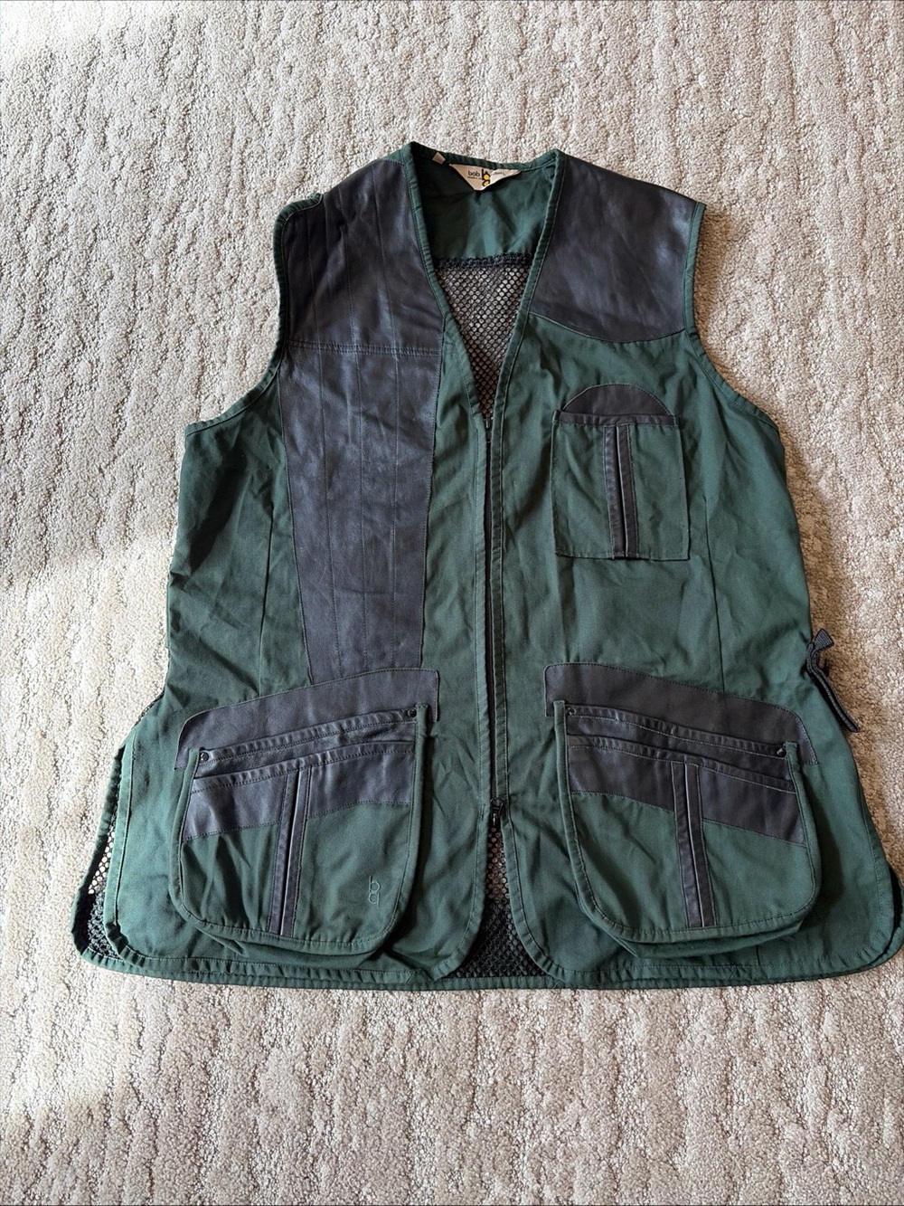 Bob Allen XL Shooting/Hunting Vest Dark Green & Black